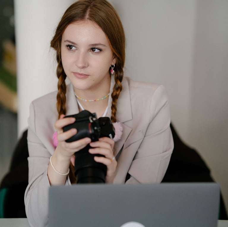 onlyfans creator working on her business strategy