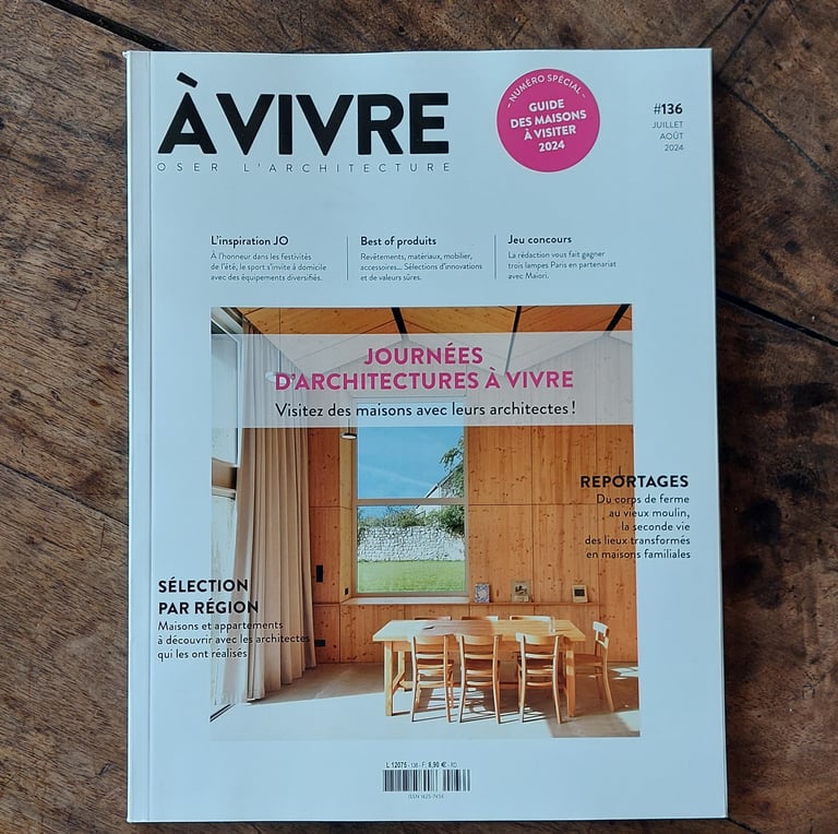 Publication dans magazine d'architecture à vivre