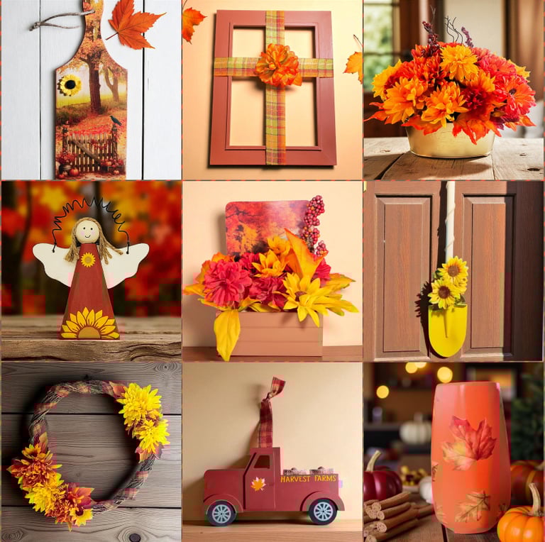 handmade fall autumn crafts