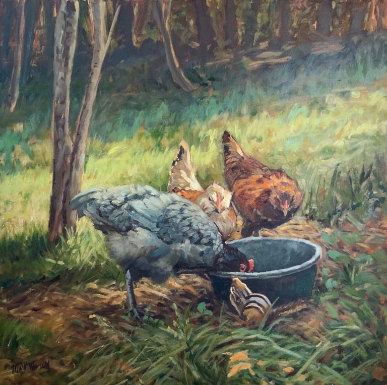 THE SNEAK- Painting by Mary Morey