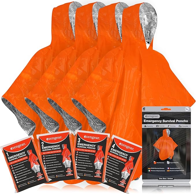 poncho de supervivencia manta térmica 