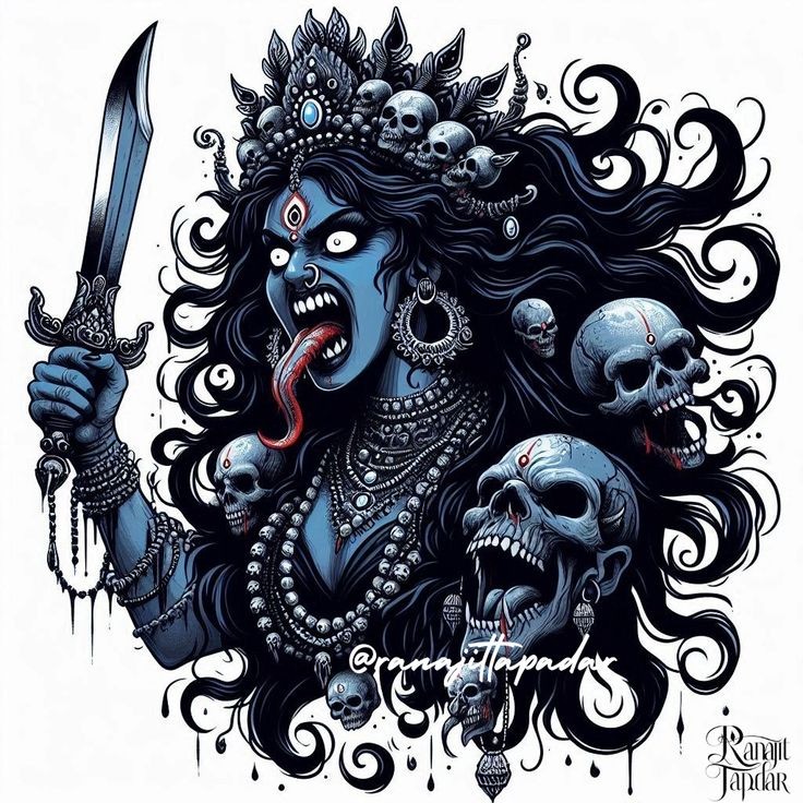 Blue Goddess Kali digital art