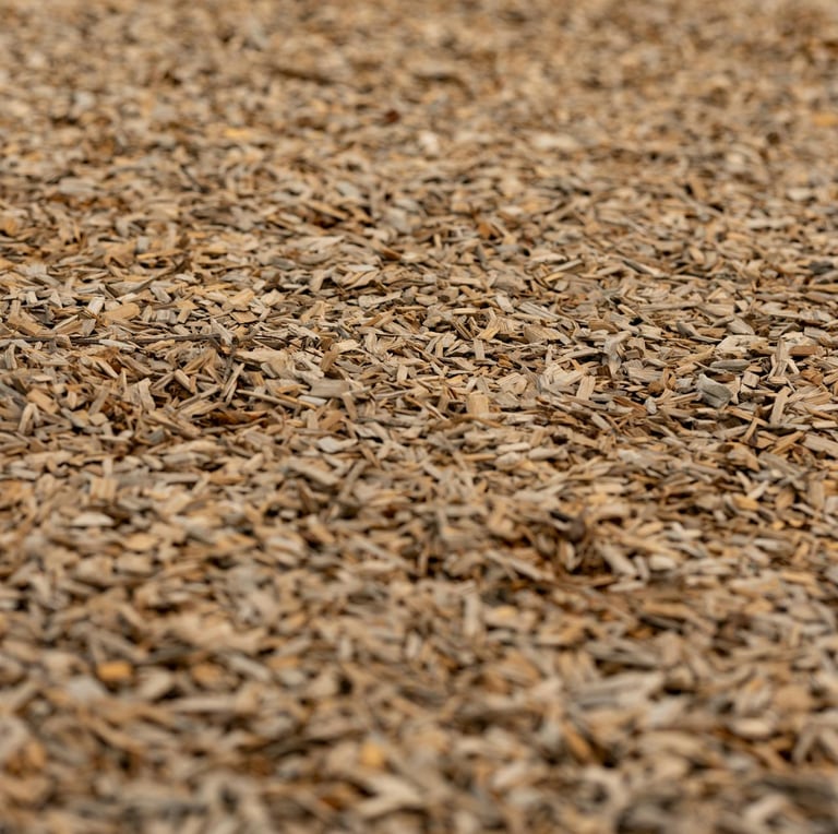 mulch with a light color