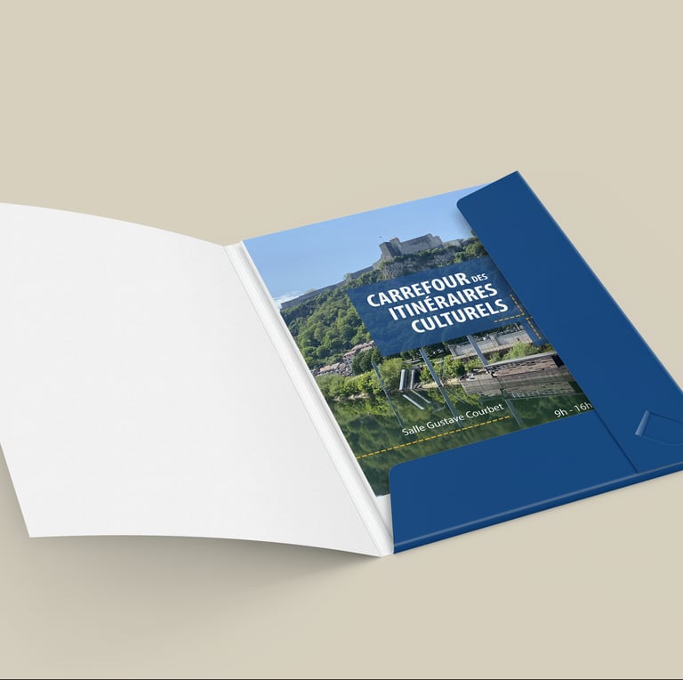 Création de pochette porte documents et affiche événement