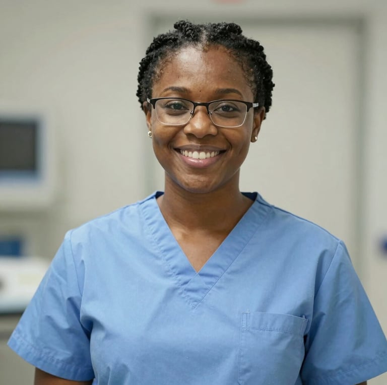 Join Our team that makes a difference. A nurse smiling