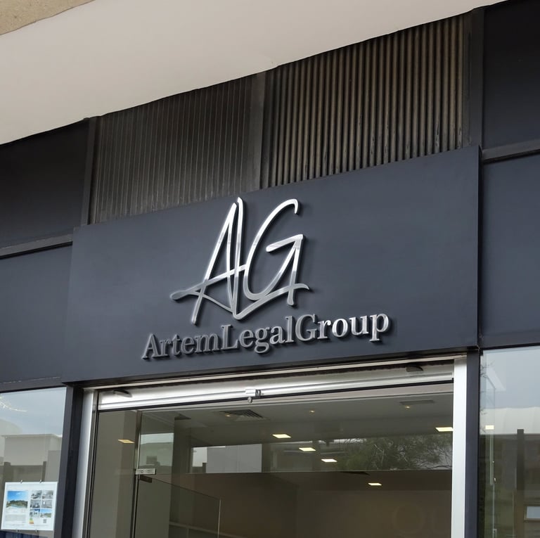 a large sign on the side of a building