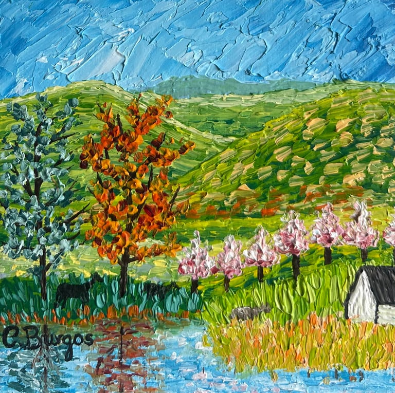 Cuadro Lago en la montaña