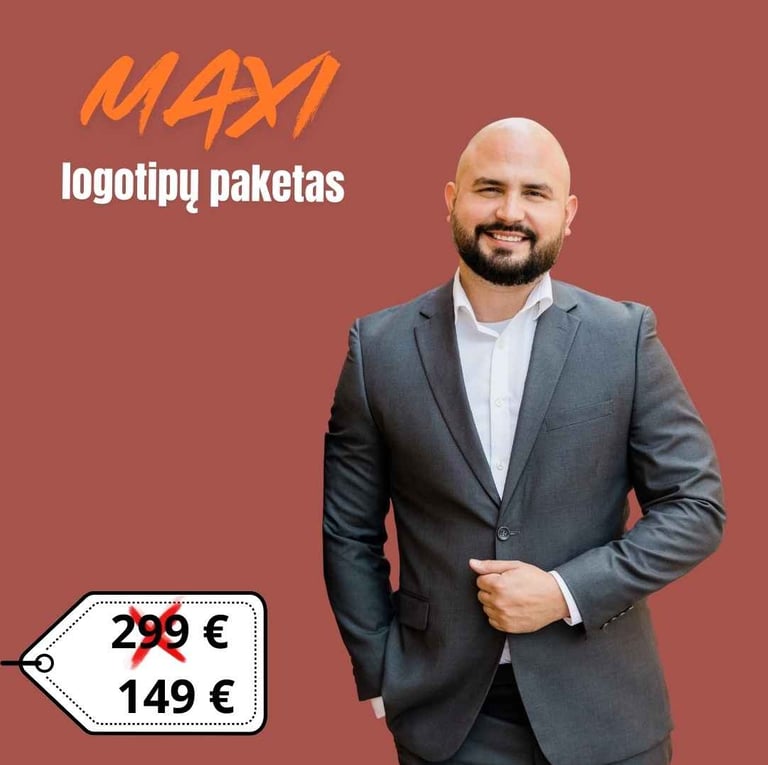 Logotipų kūrimas - Paketas MAXI