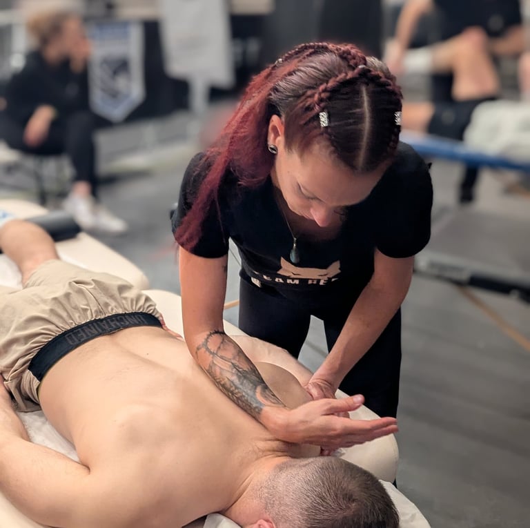 mains d'aur massage sportif sport massage recupération sportive