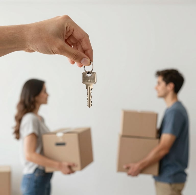 A warm, inviting workspace with a laptop open to a clean, minimal calculator interface.