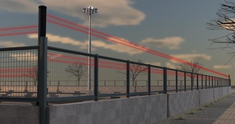 a fenced in area with a fence and a fence
