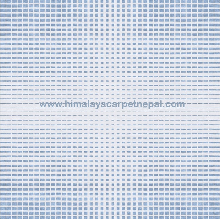 Custom Rugs - Contemporary geometric grid design Tibetan hand-knotted rug with modern patterns