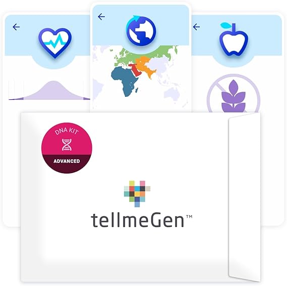 tellmeGen análisis genético Advanced (Salud + Rasgos + Wellness + Orígenes) Más de 400 reportes Actu