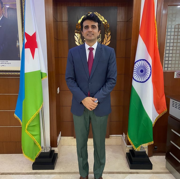 President of Chamber India Mr. Abhinav Balyan at the Embassy of Djibouti