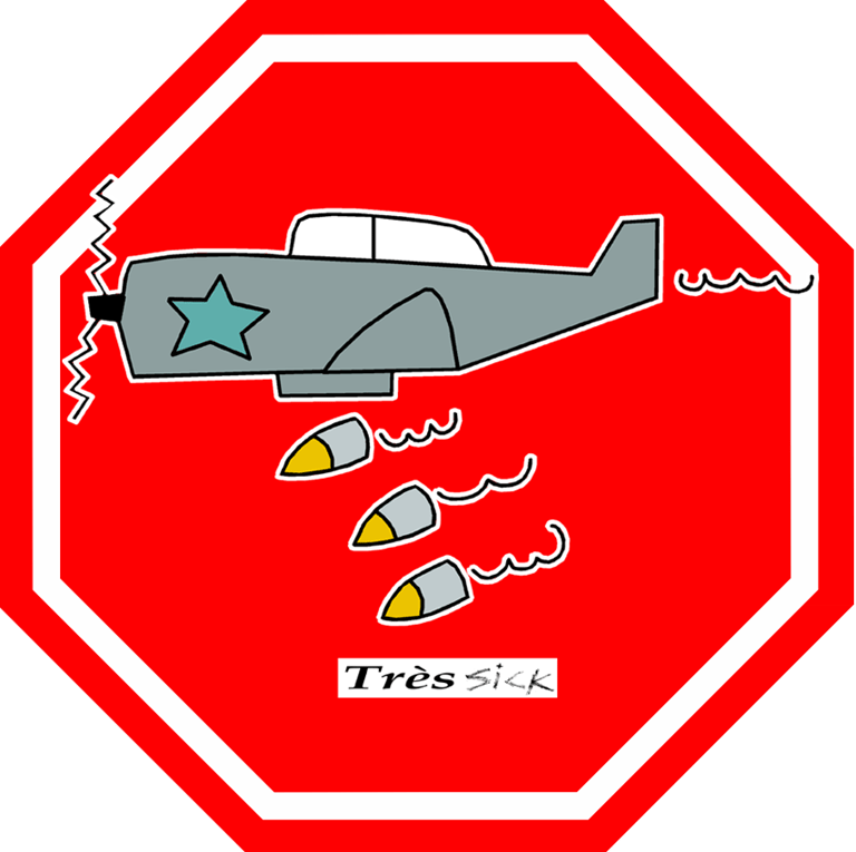 An Airplane Dropping Bombs