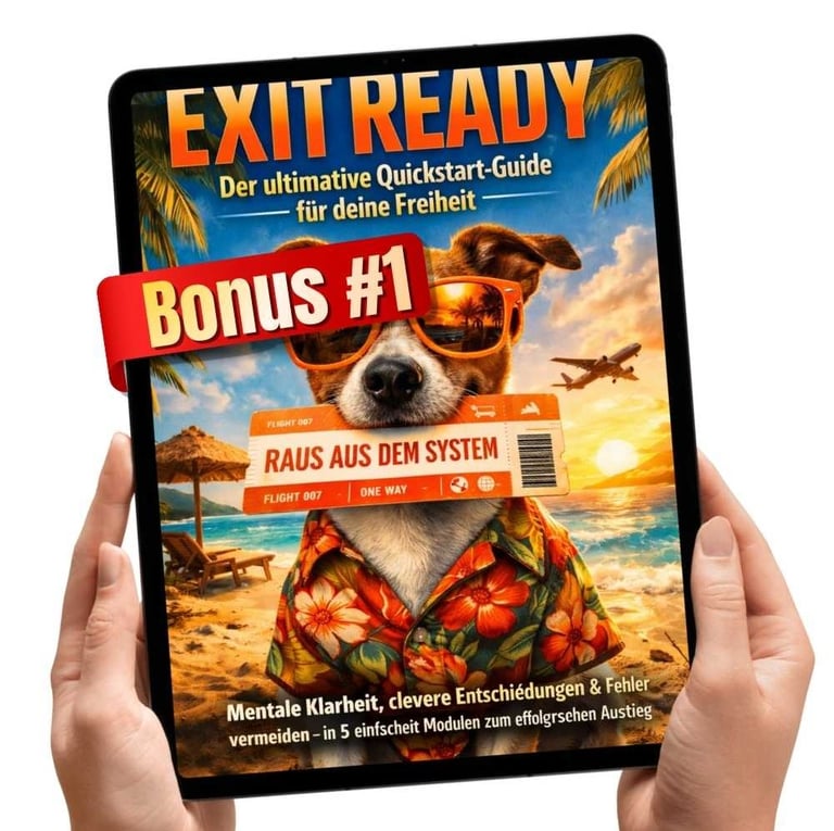 dexit.online auswandern mit system kurse mockups