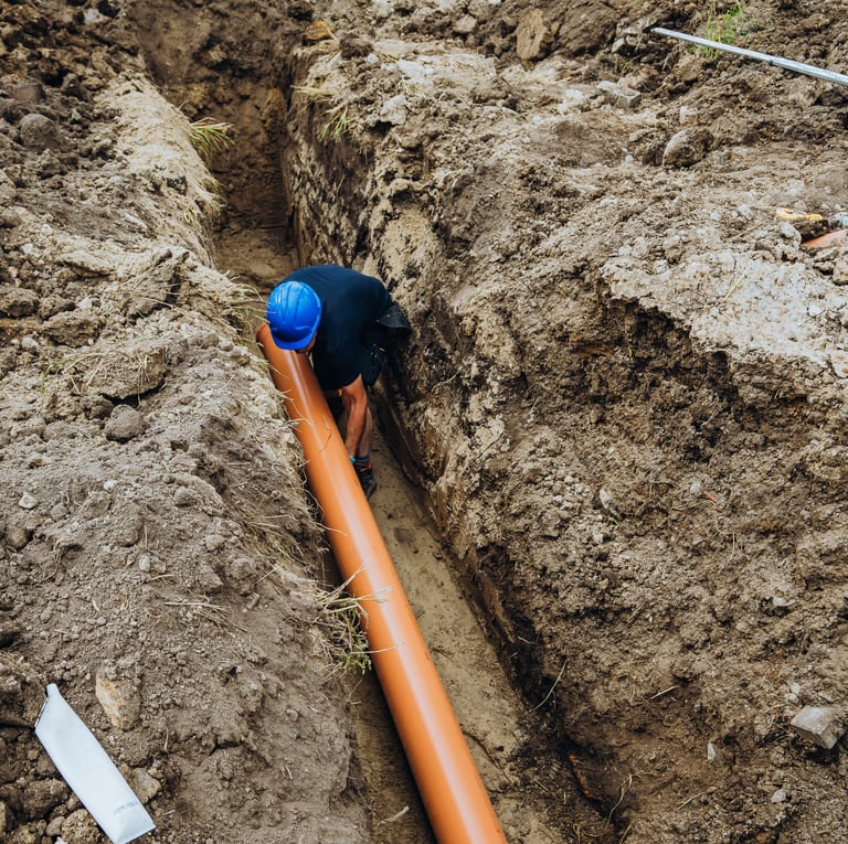 statybininkas dirba transejoje