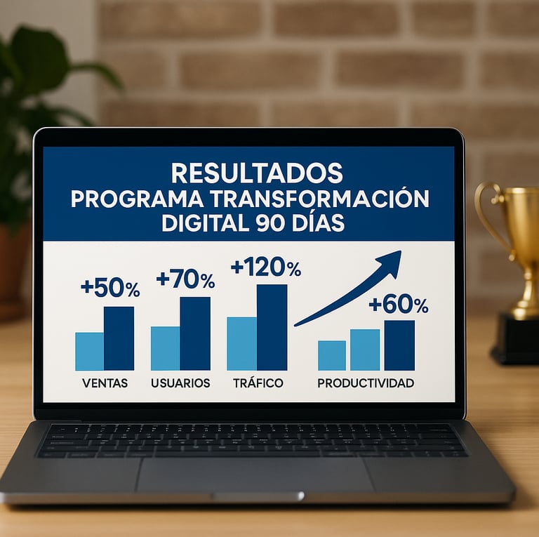 Resultados medibles del programa transformación digital 90 días
