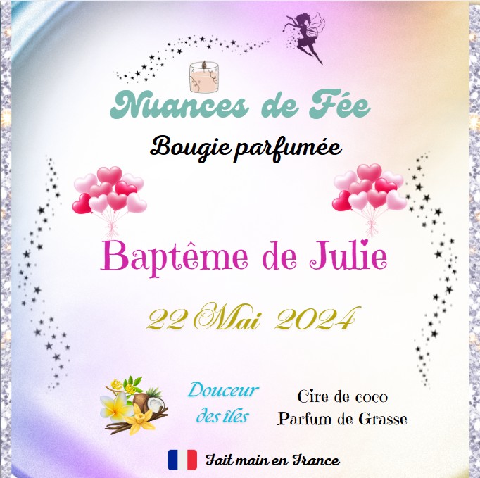 Exemple d'étiquette Baptême