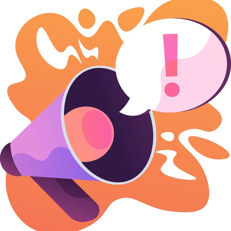 a megaphone spreading important news