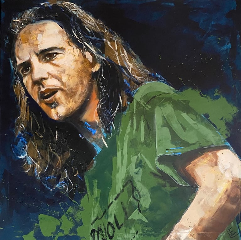 Eddie vedder 100 x100 cm.