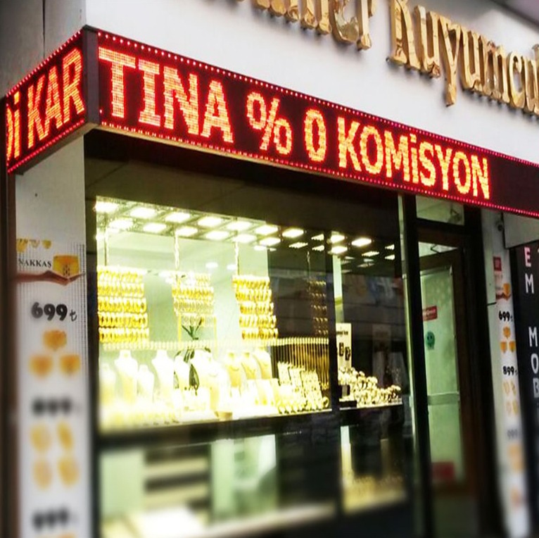 mağaza led tabela, rgb kayan yazı