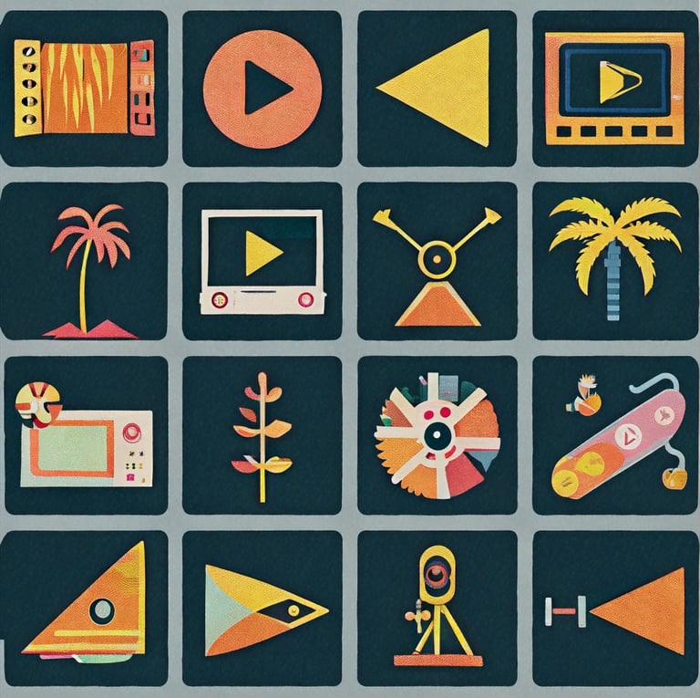 a bunch of different types of icons in a flat style