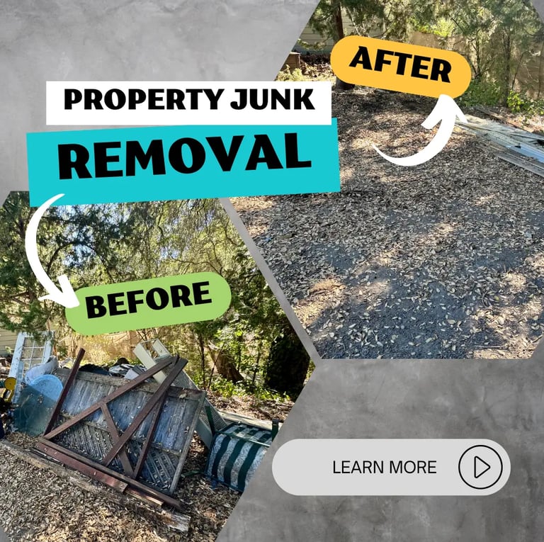 before and after of property clean up