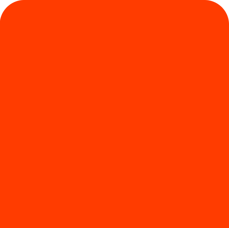 a square orange square with a black background