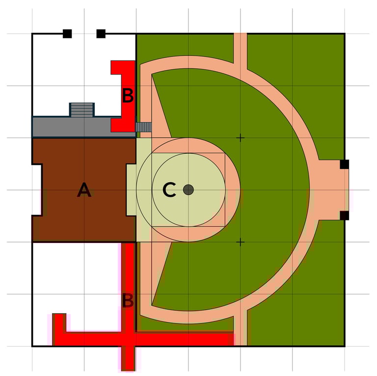 A plan of the Soulton precinct, showing a new open-air theatre space