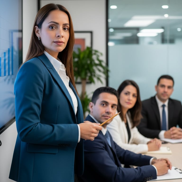 Equipo de trabajo en capacitación empresarial sobre liderazgo consciente y desarrollo humano
