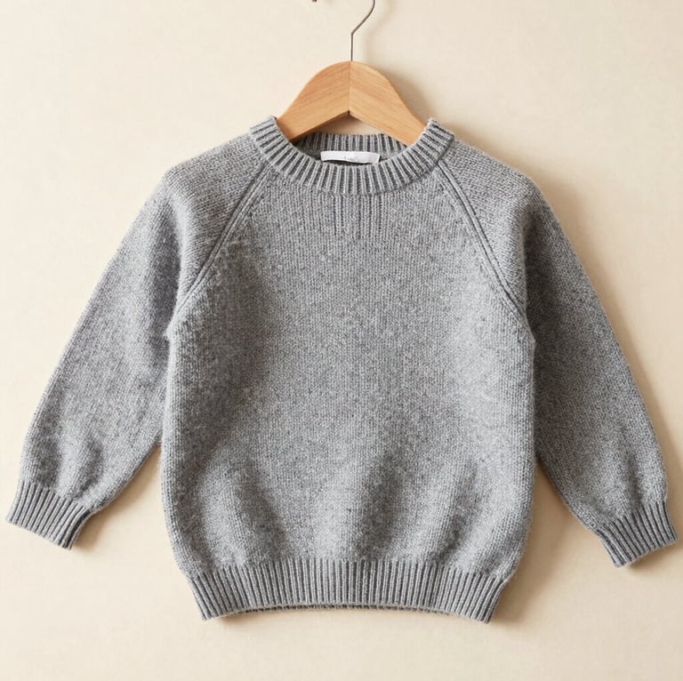 Close-up of soft, high-quality knit fabric in gentle beige tones, highlighting texture and craftsmanship.