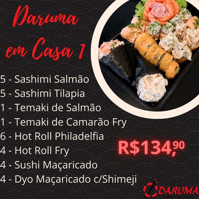 Cardápio Daruma Temaki e Rolls