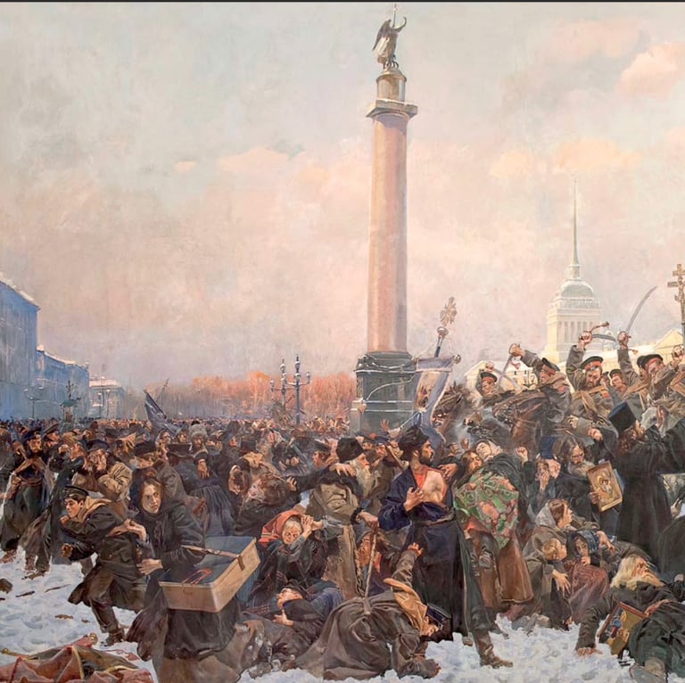 Кривава неділя. Войцех Горацій Коссак.  Музей мистецтв. Кропивницький