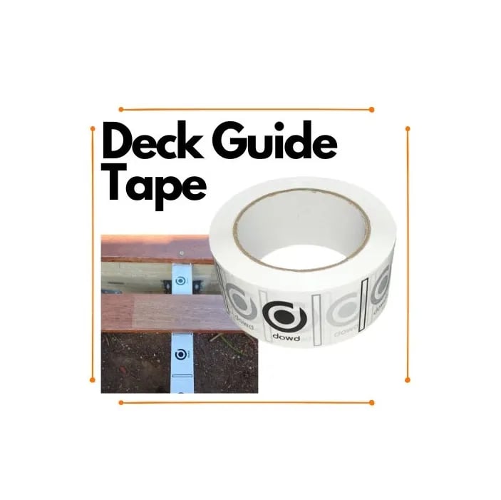 adjustable deck support guide tape for deck joists 
