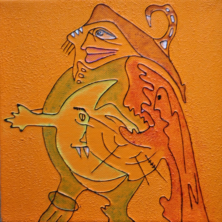 Trilogy, the first small canvas in the three Wise Men, by Kristina Lee