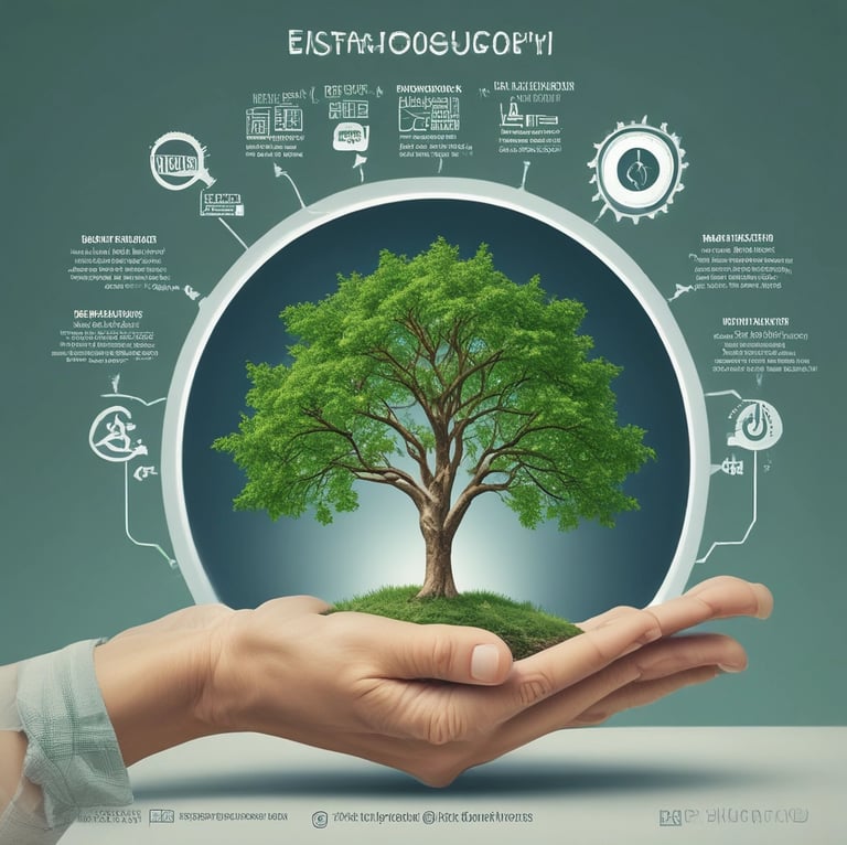 Trays of green microgreens growing in a modern vertical hydroponic indoor farm system.