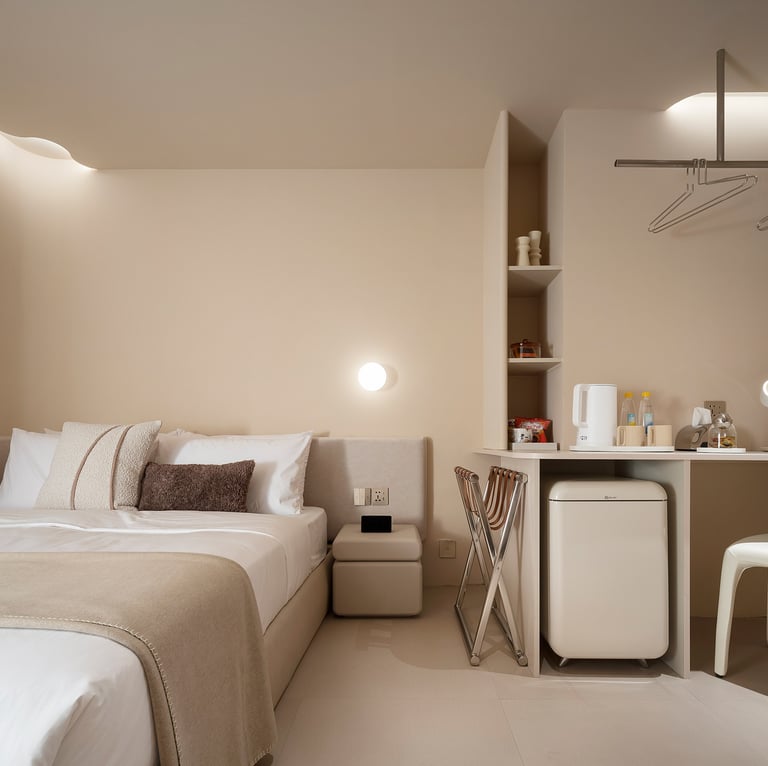 樂爾公寓標準雙人房無窗附浴缸房型