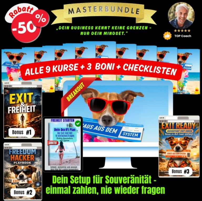 dexit online auswandern kurse masterbundle digital media mockups