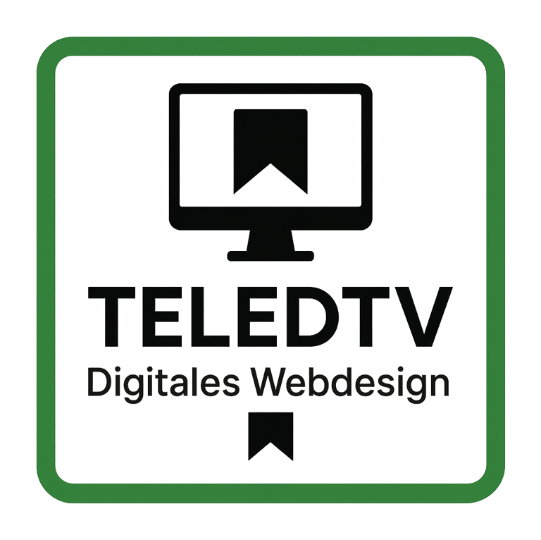 Digitales Webdesign mit Logo TELEDTV