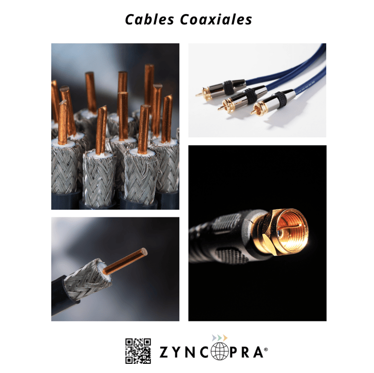 Cables coaxiales para transmisión confiable de señal.