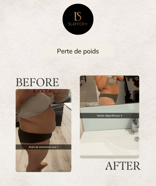 a woman's buttocks before and after her butt