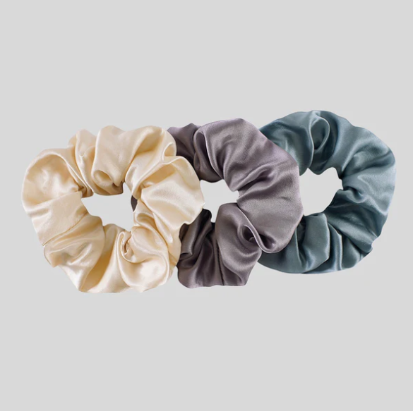 Promeed mulberry silk large scrunchie, OEKO-TEX certified, gentle on thick and long hair