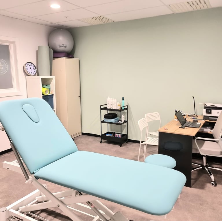 la salle de soins du cabinet de kiné à tournai