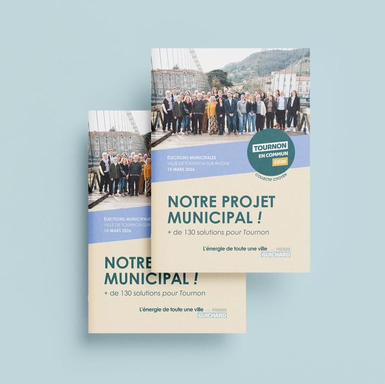 Couverture du PROJET MUNICIPAL de Tournon en Commun 2026
