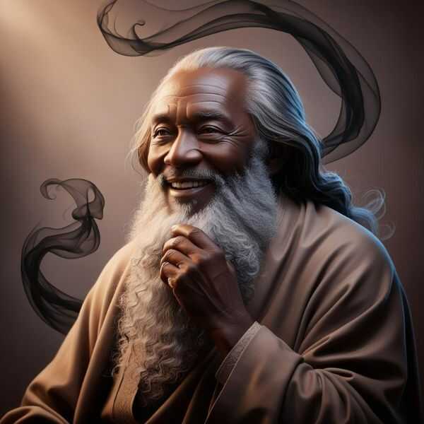 ông lão râu tóc bạc phơ