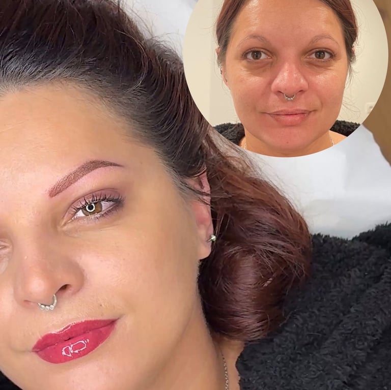 Avant et après maquillage permanent Ardennes Sedan 08