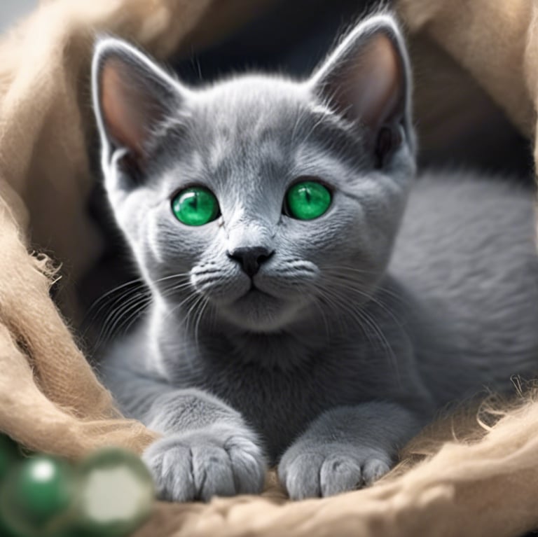 a cat is sitting in a blanket in a blanket