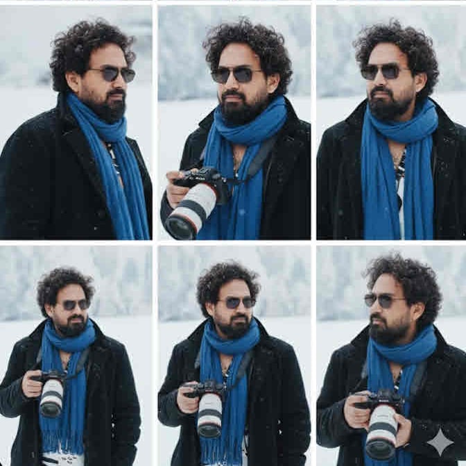 a man with a camera and a camera