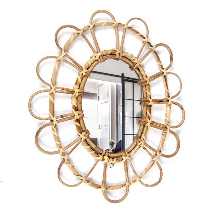 rattan cane mirrors